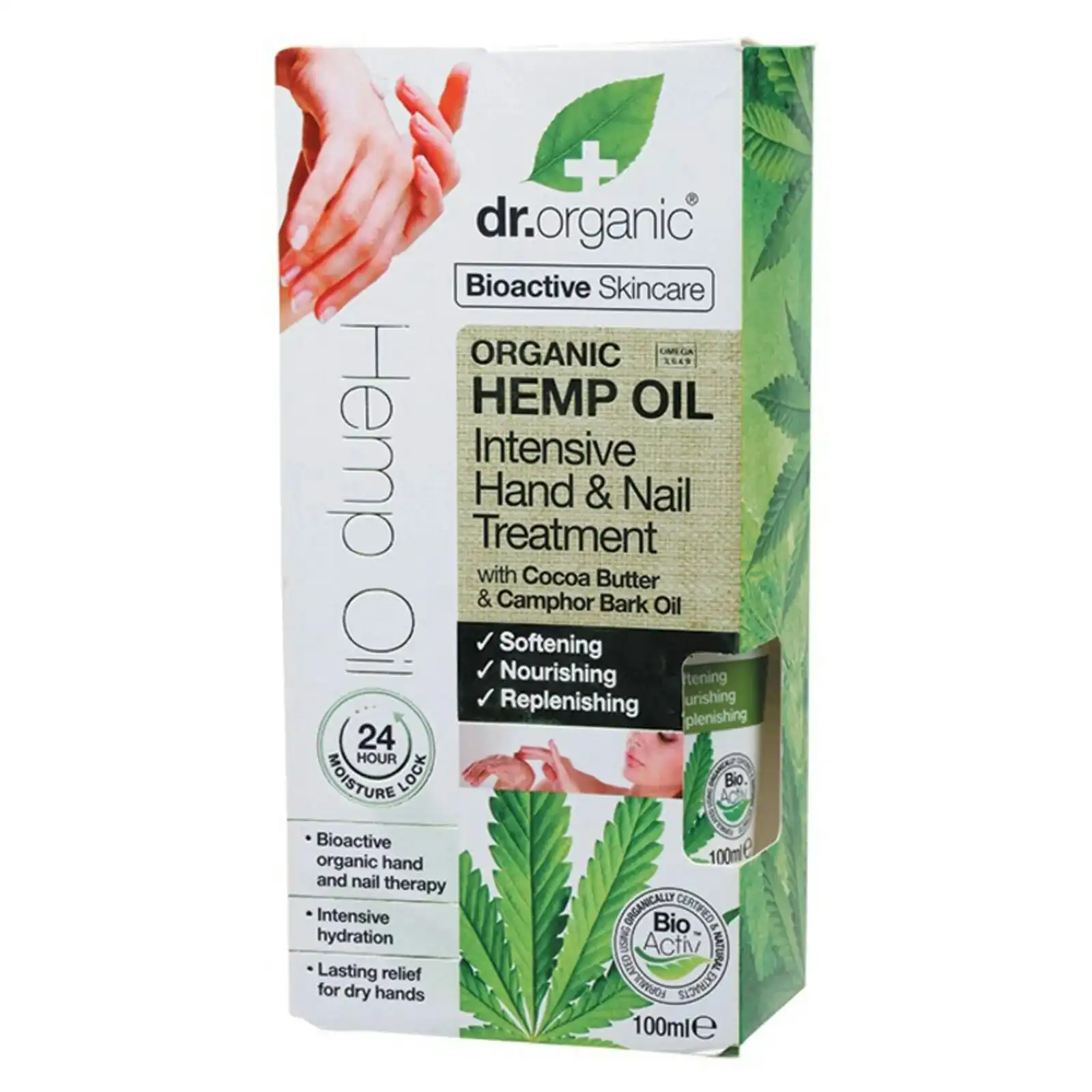 Dr Organic Hand & Nail Intensive Treatment Organic Hemp Oil 100ml