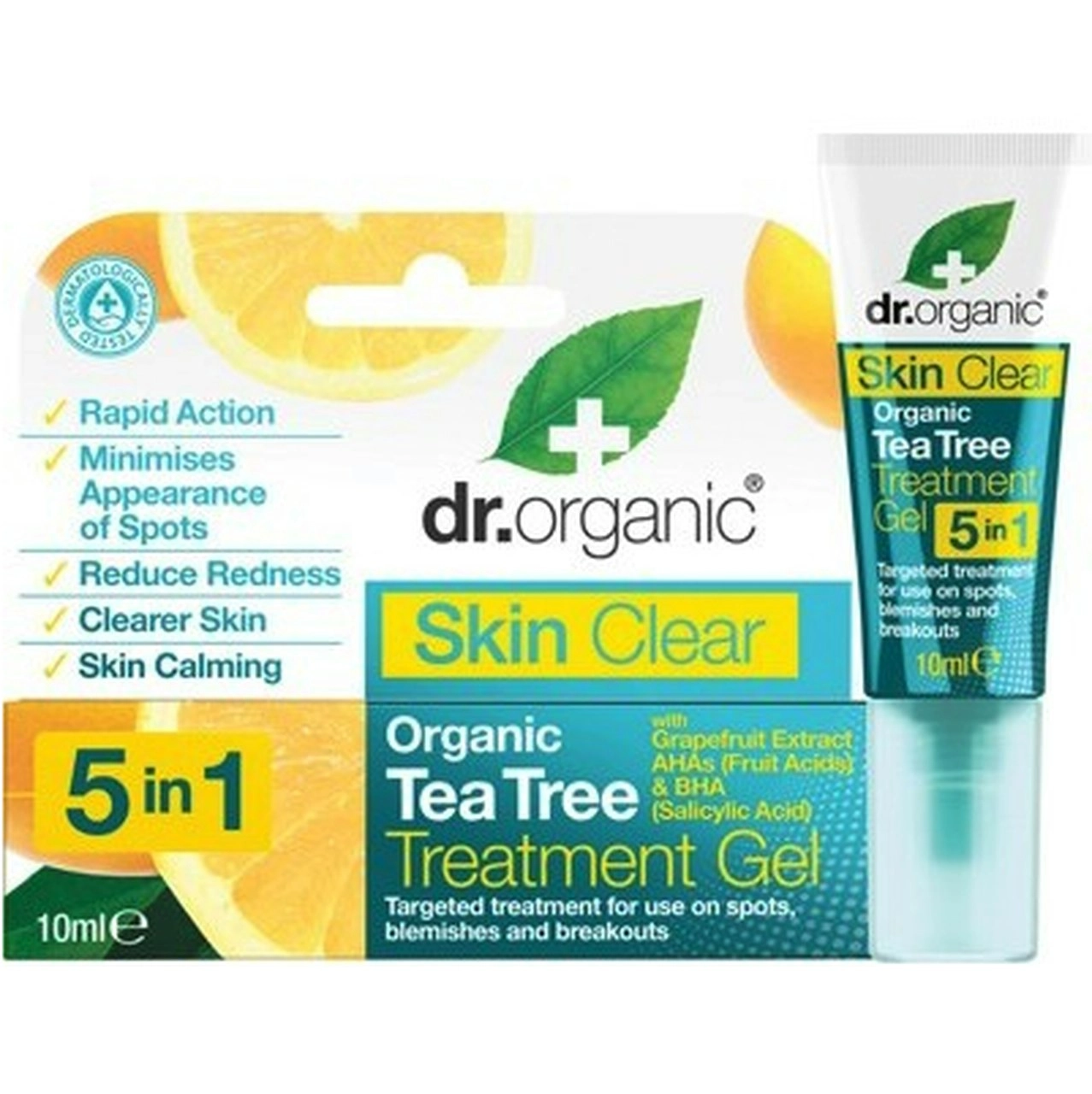 Dr Organic Treatment Gel Skin Clear - Organic Tea Tree 10ml