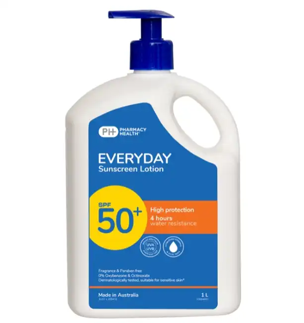 Pharmacy Health SUNSCREEN  EveryDAY lotion SPF50+ 1 litre bottle