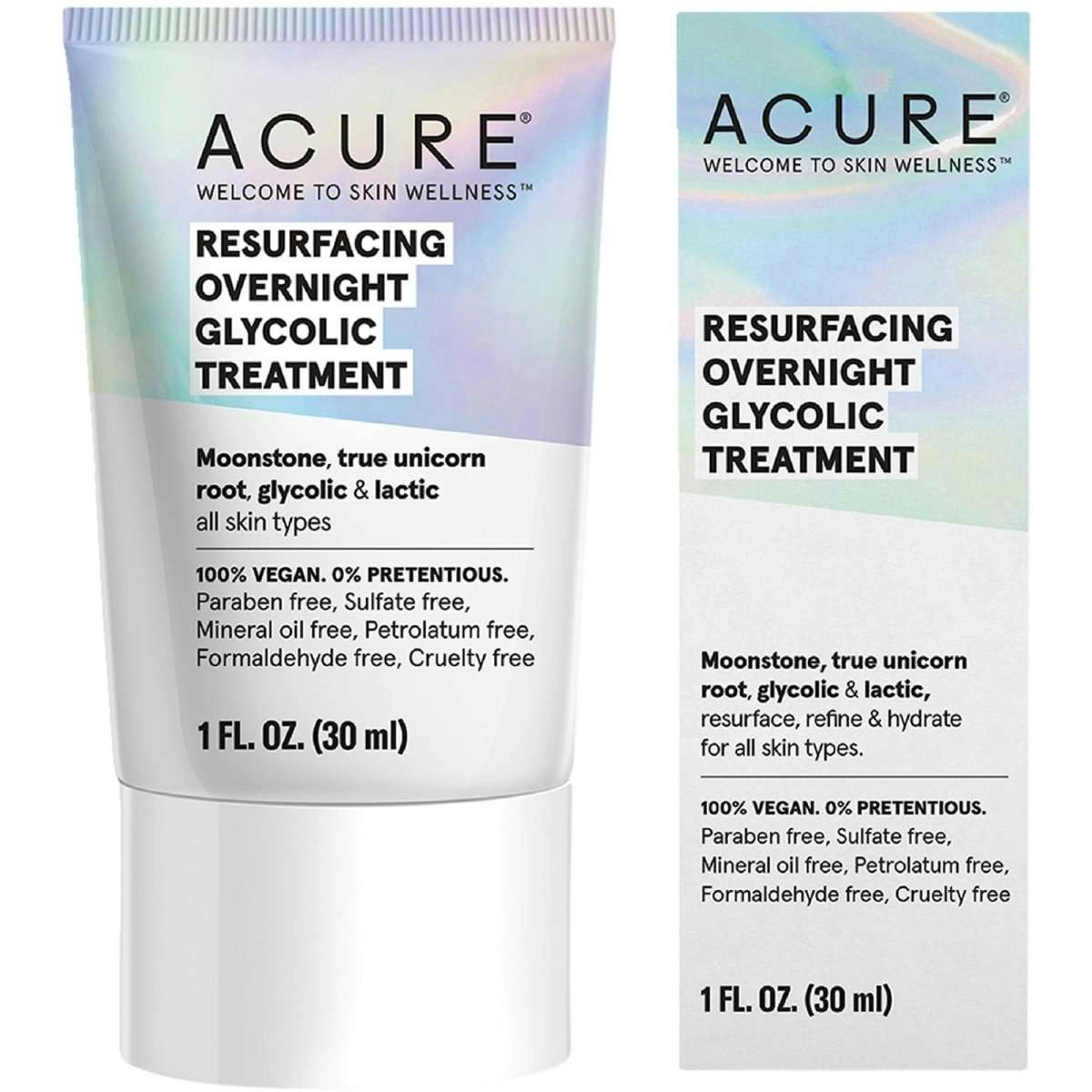 Acure Resurfacing Overnight Glycolic Treatment 30ml