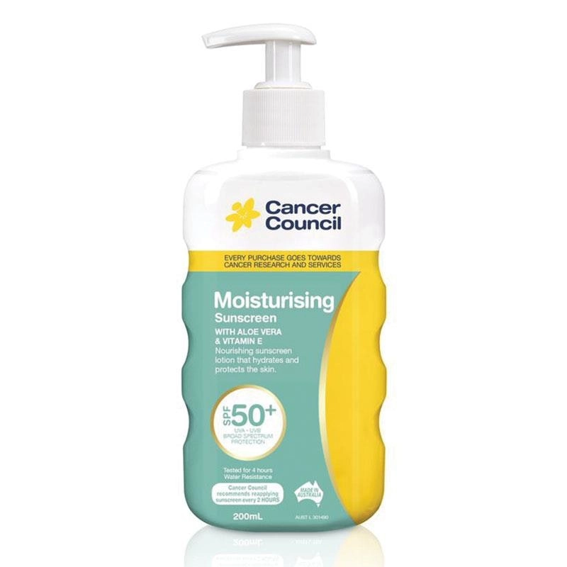 Cancer Council Moisturising Pump SPF 50+ 200ml