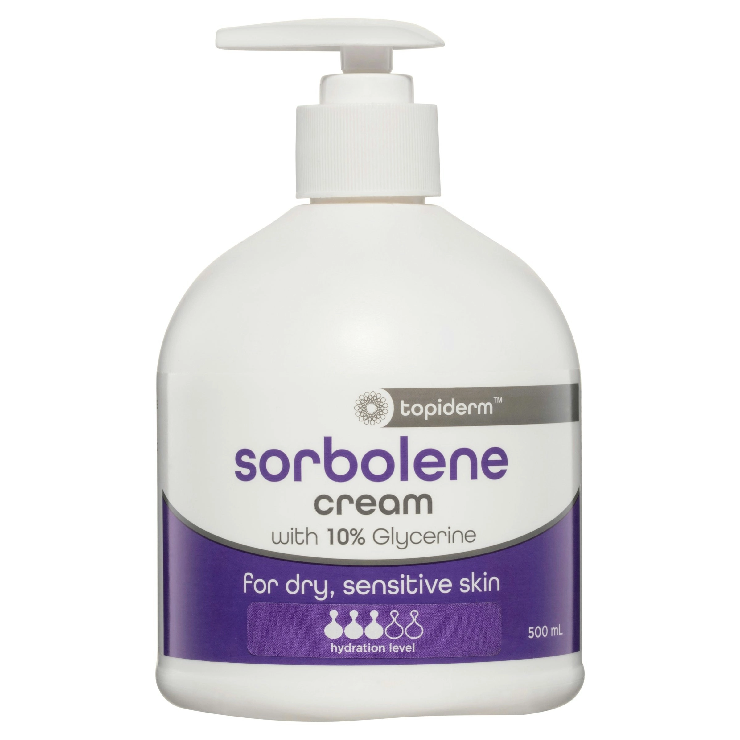 Topiderm Sorbolene Cream With 10% Glycerine 500mL PUMP