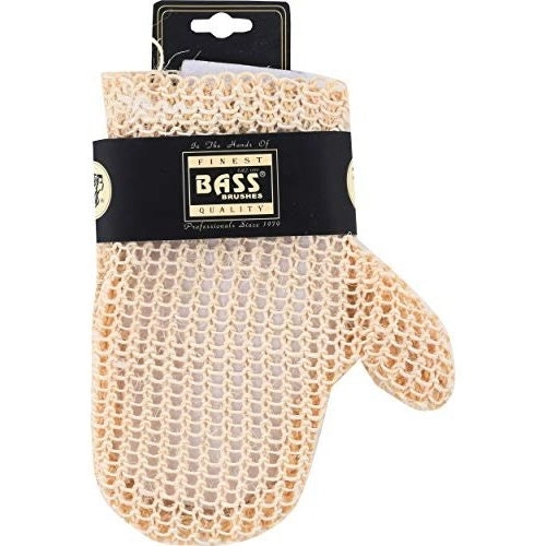 BASS BODY Care Sisal Deluxe Hand Glove Knitted Style, Firm 1