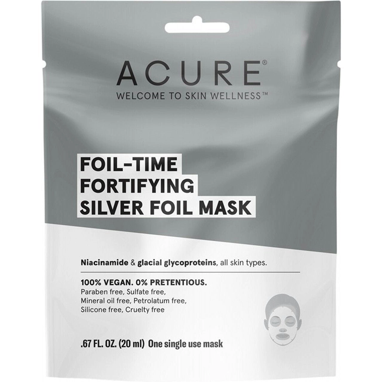 Acure Foil-time Fortifying Silver Foil Mask 20ml