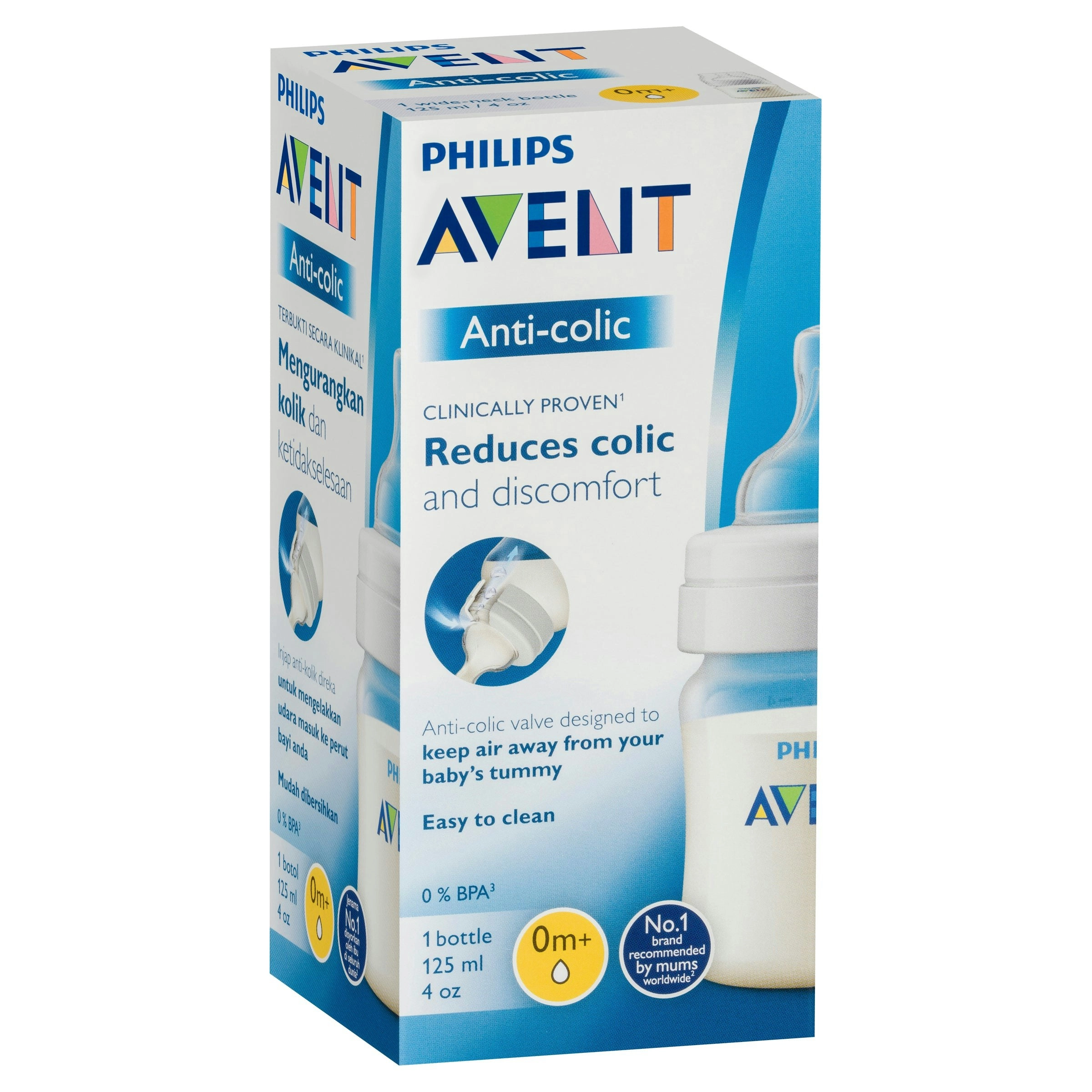 Avent Feeding Bottle Anti-colic 125ml Single