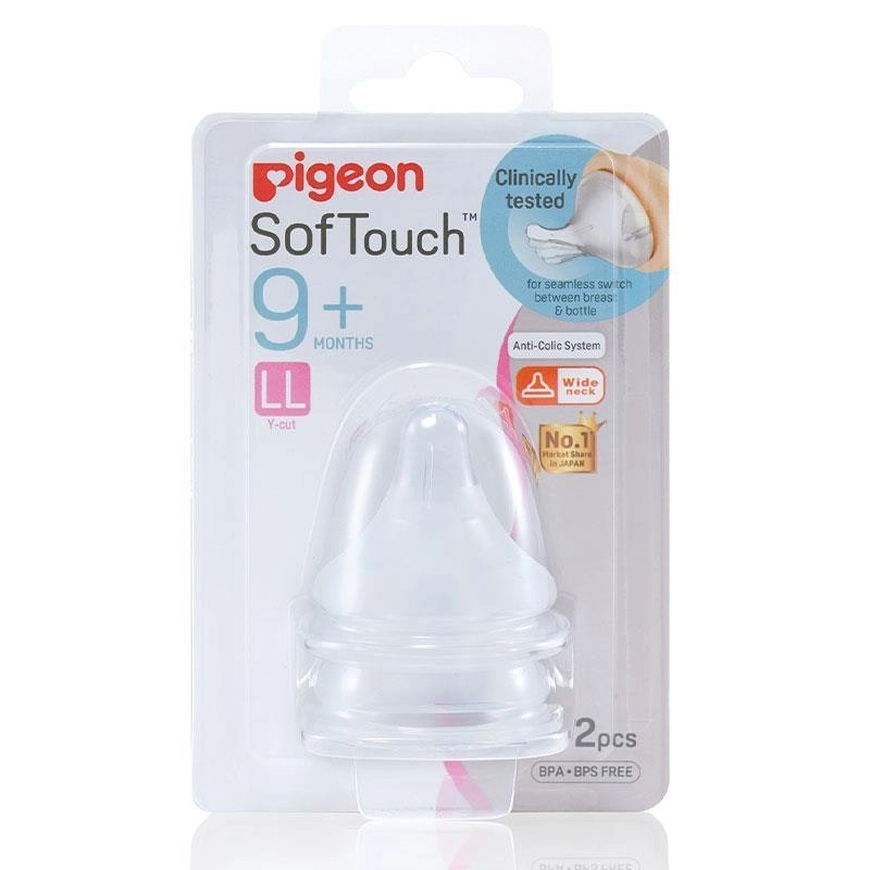 PIGEON SoftTouch Peri Plus Teat LL 2 Pack