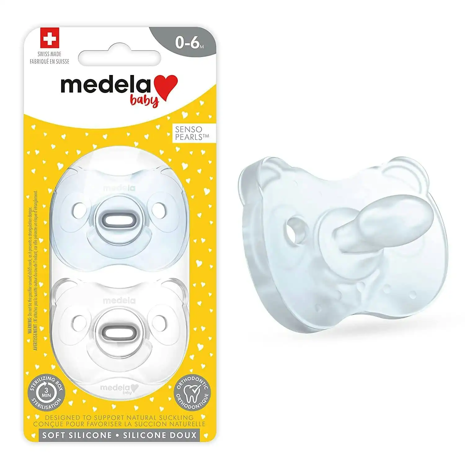 Medela Soft Silicone Duo Boy Blue Soothers 0-6 Months