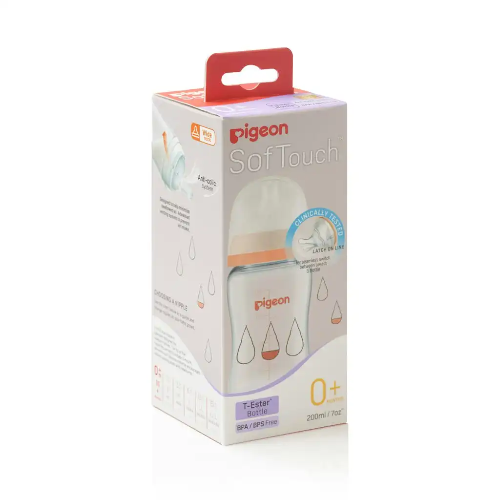 PIGEON SofTouch 3 T-Ester Nursing Bottle - Dewdrop 200ML