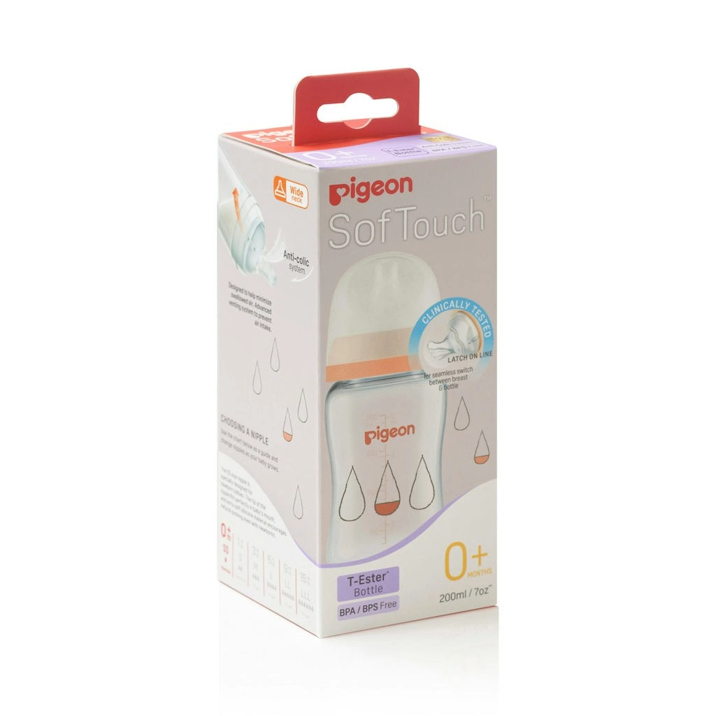 PIGEON SofTouch 3 T-Ester Nursing Bottle - Dewdrop 200ML