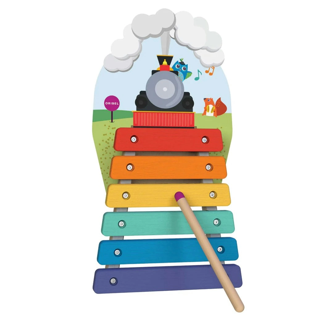 Oribel VertiPlay Wall Toy:  Musical Rail Track Xylophone