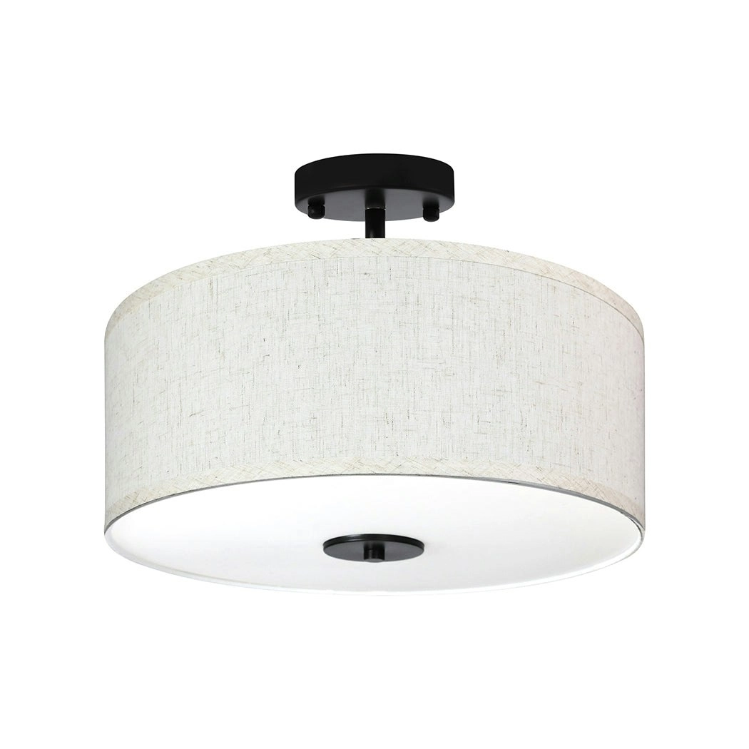 Emitto Ceiling Light Led Modern Pendant Lights Bedroom Lamp Linen Shade Flush