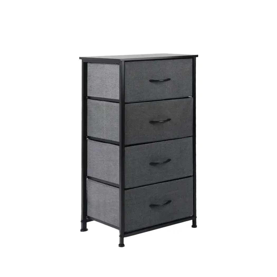 Levede Storage Cabinet Tower Chest of Drawers Dresser Tallboy 4 Drawer Bedside