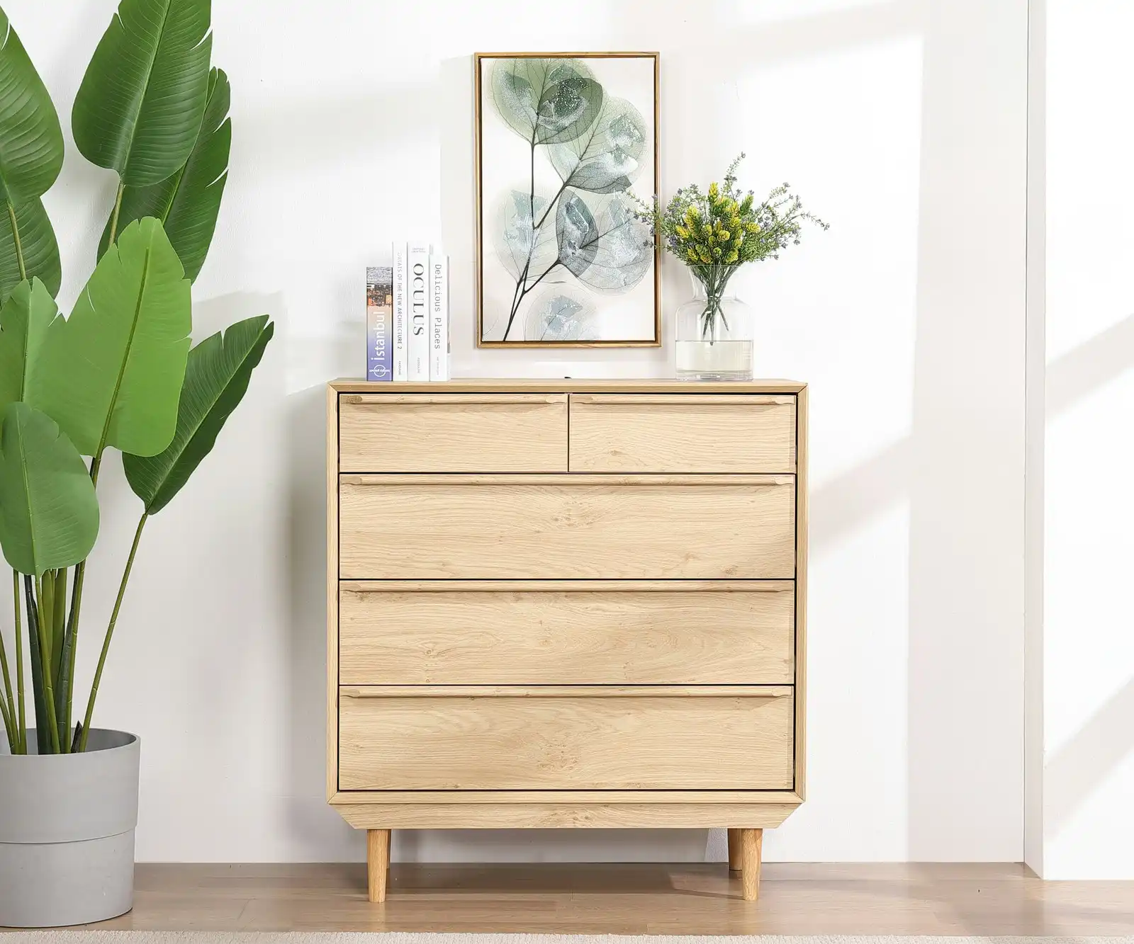 Swedish Chest of 5 Drawers 2+3 Tallboys Chest