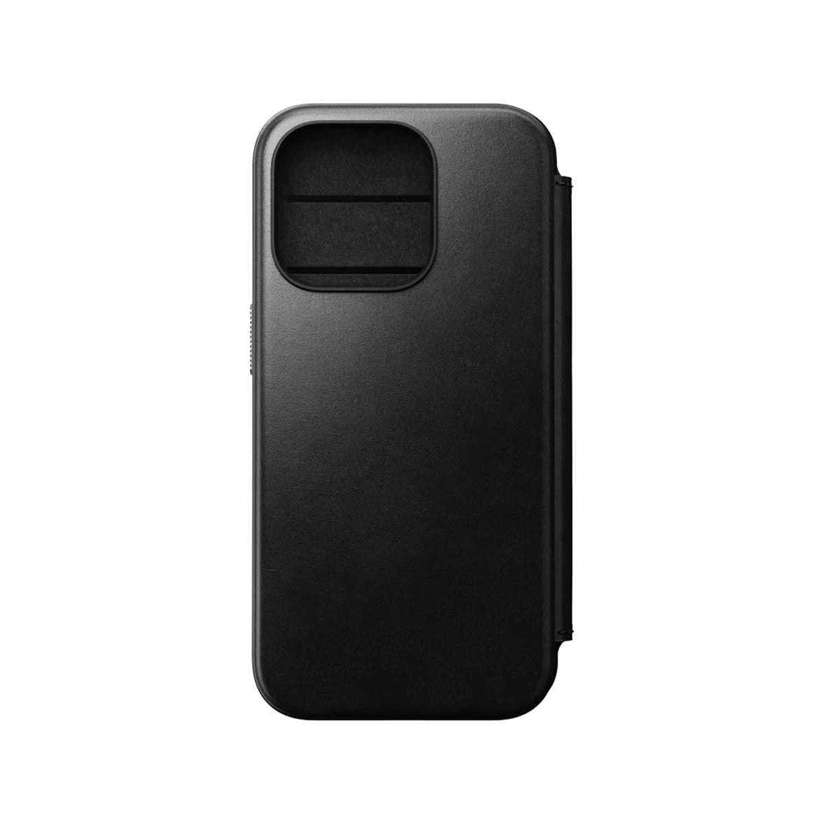 Nomad Leather Folio Case for iPhone 15 Pro - Black - Horween