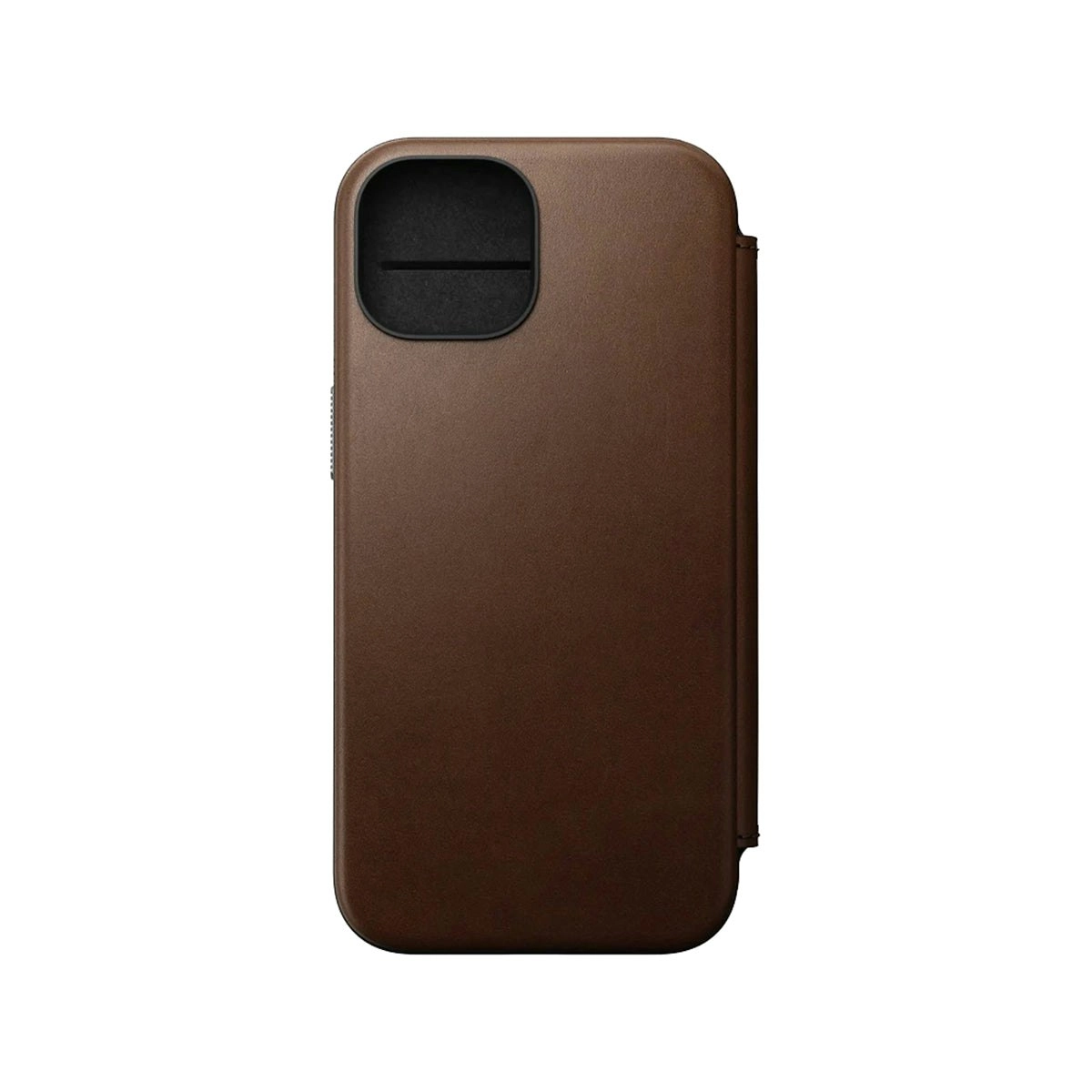 Nomad Leather Folio Case for iPhone 15 - Brown