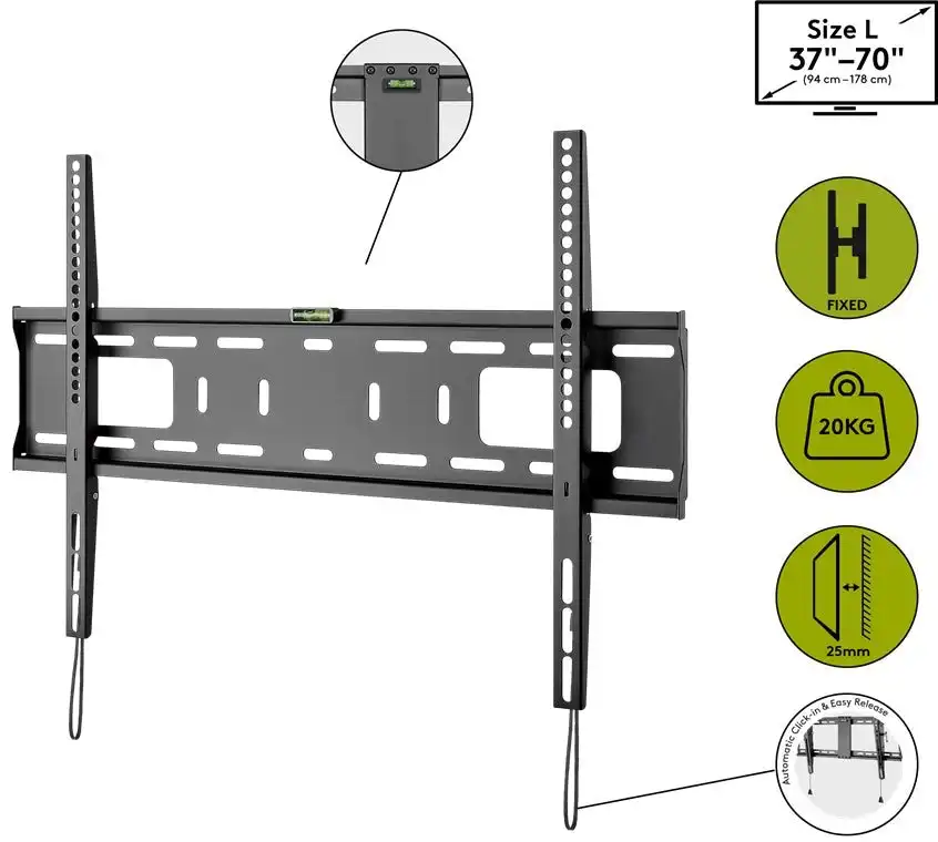 Goobay TV Wall Mount Bracket Fixed Position Pro Large for TVs (37-70")