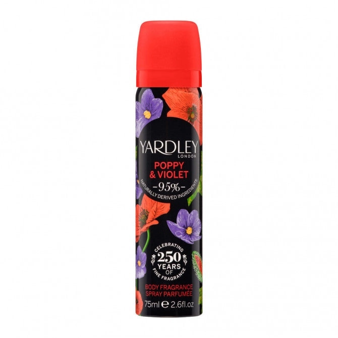 Yardley Poppy & Violet Body Spray 75ml