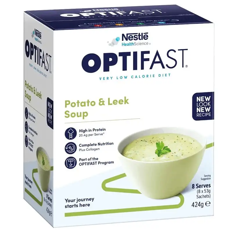 OPTIFAST VLCD Potato & Leek Soup 8 Pack 53g Sachets