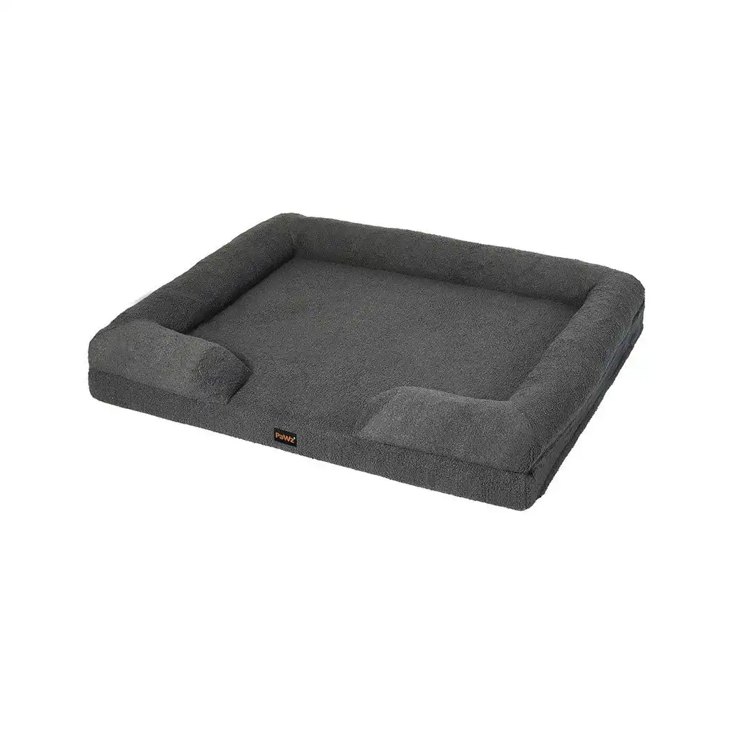 Pawz Memory Foam Pet Sofa Bed Cushion Dog Cat Mattress Washable Removable (PT1231-XL-GY)