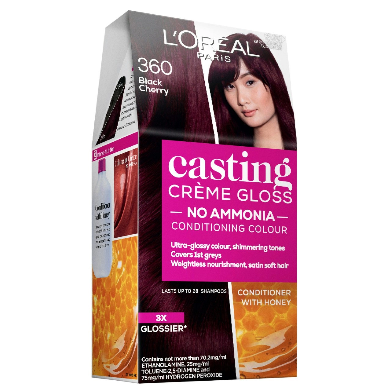 L'Oreal Paris Casting Creme Gloss Semi-Permanent Hair Colour - 360 Black Cherry (Ammonia Free)