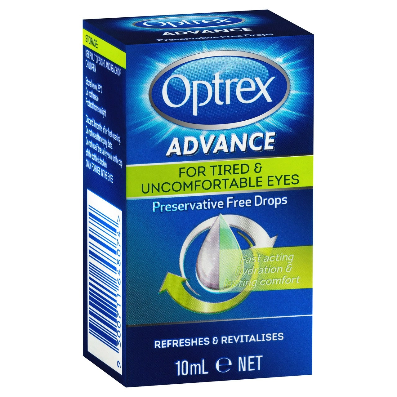 Optrex Advance Preservative Free Tired Eye Drops 10mL