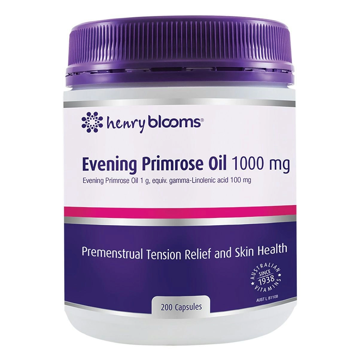 Henry Blooms Evening Primrose Oil Capsules 200