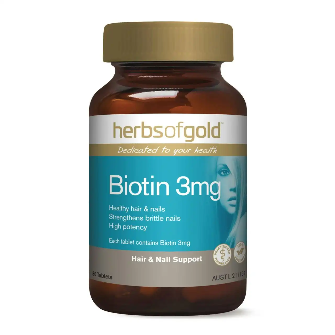 Herbs Of Gold Biotin 3mg 60 Tablets