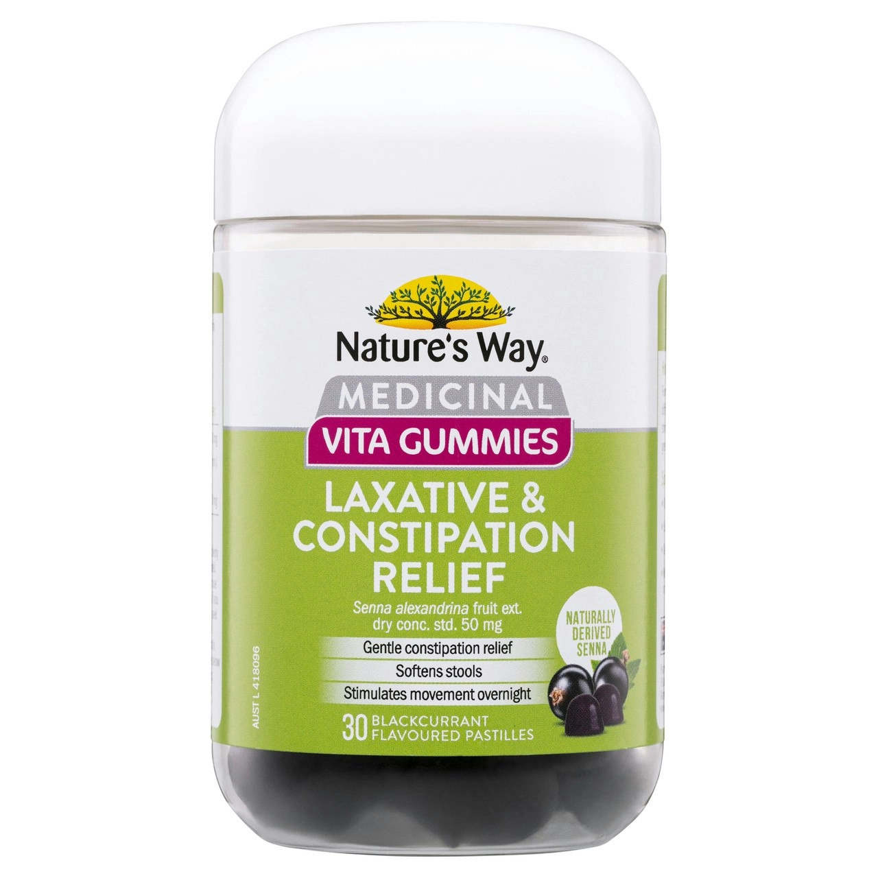 Nature's Way Medicinal Vita Gummies Laxative & Constipation Relief 30