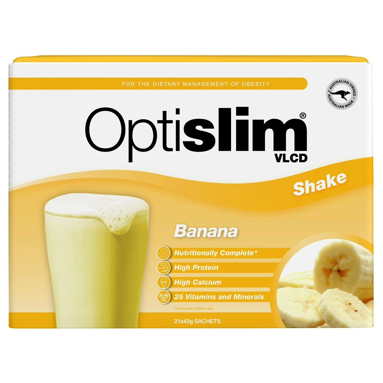 OptiSlim VLCD Shake Banana 21x43g