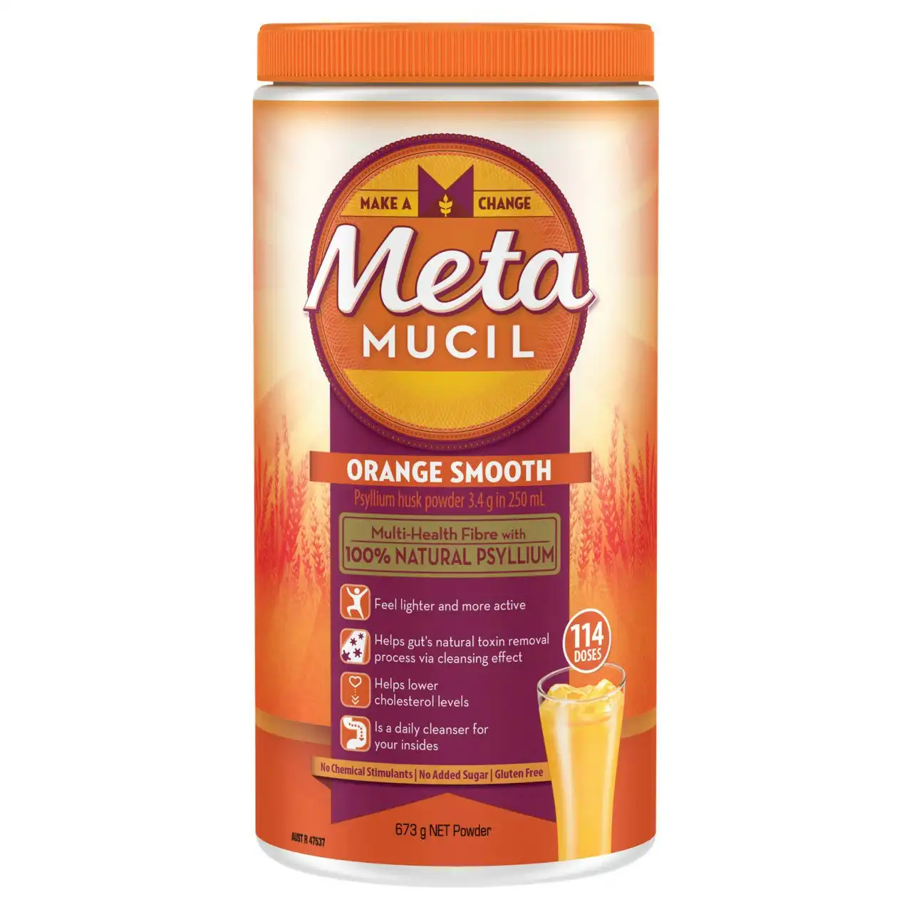 Metamucil Daily Fibre Supplement Smooth Orange 114 Doses