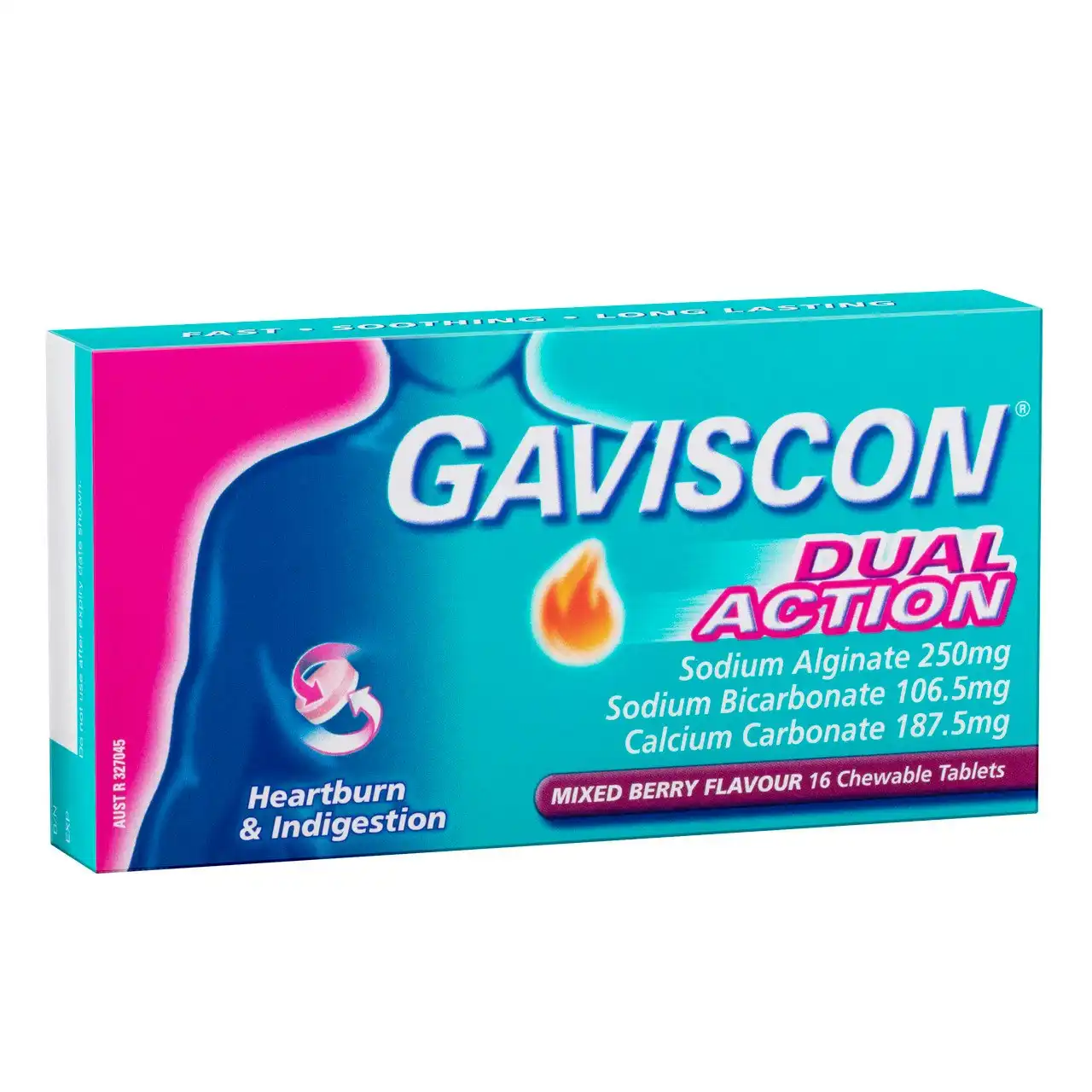 Gaviscon Dual Action Tablets Mixed Berry 16