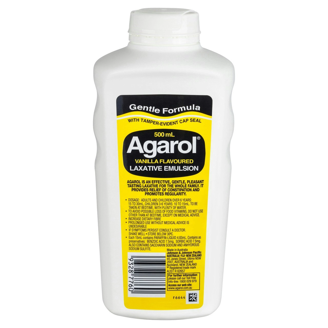 Agarol Laxative Liquid Vanilla 500mL