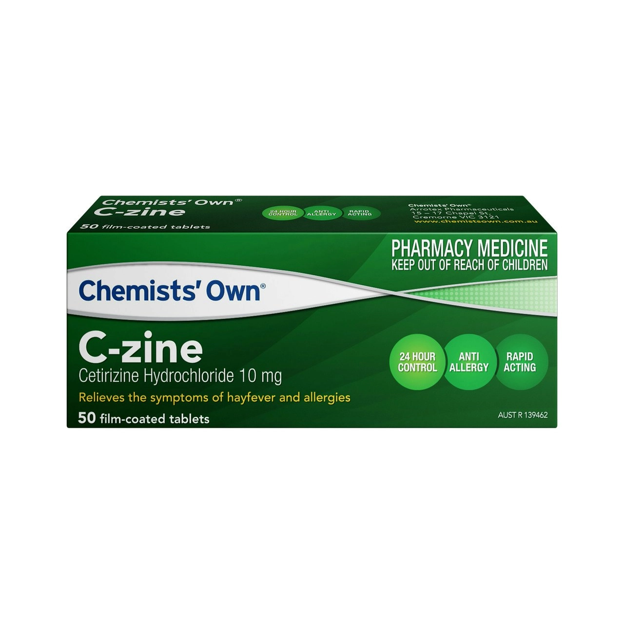 Chemists' Own C-Zine Tablets 10mg 50