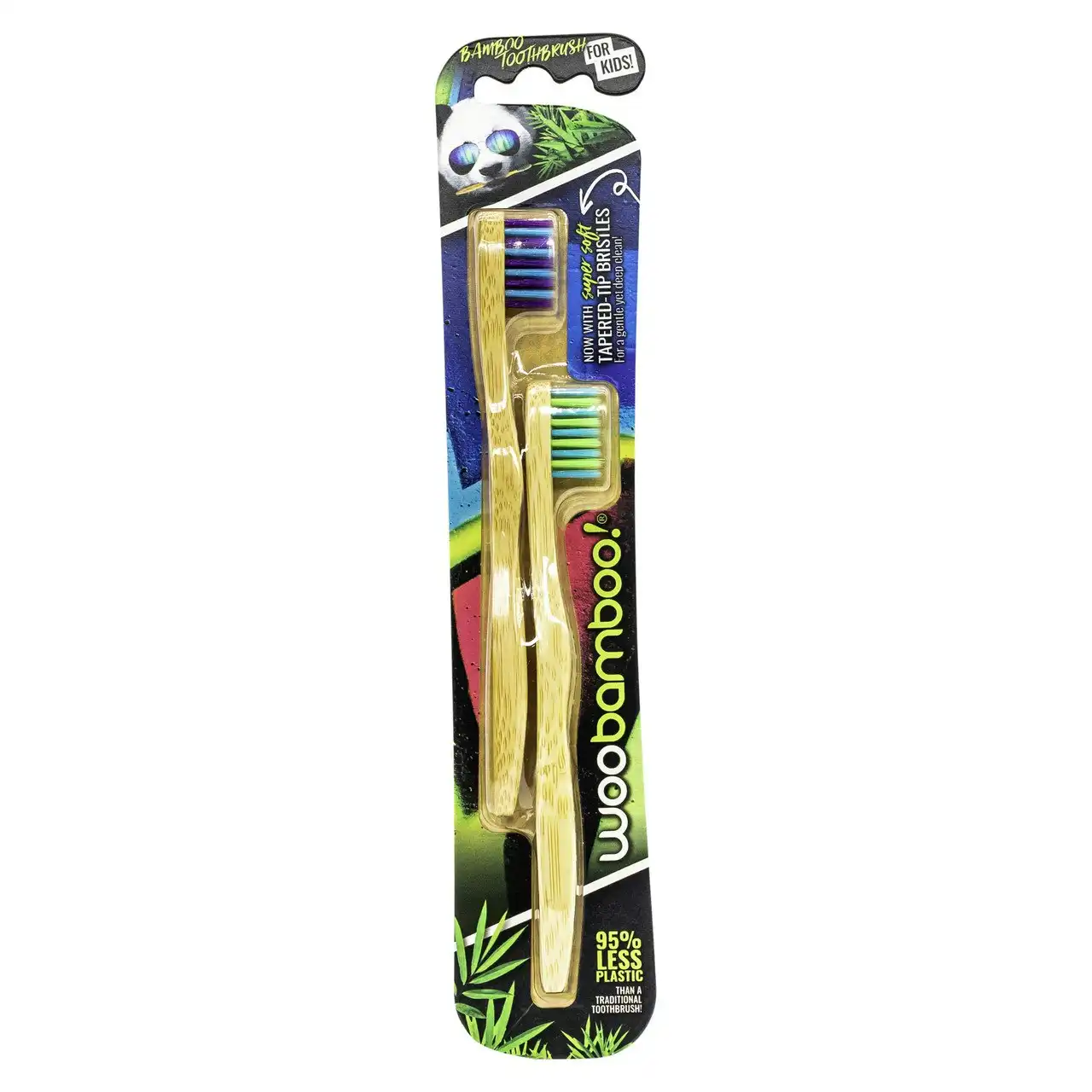 Woobamboo Bamboo Toothbrush Kids 2pk