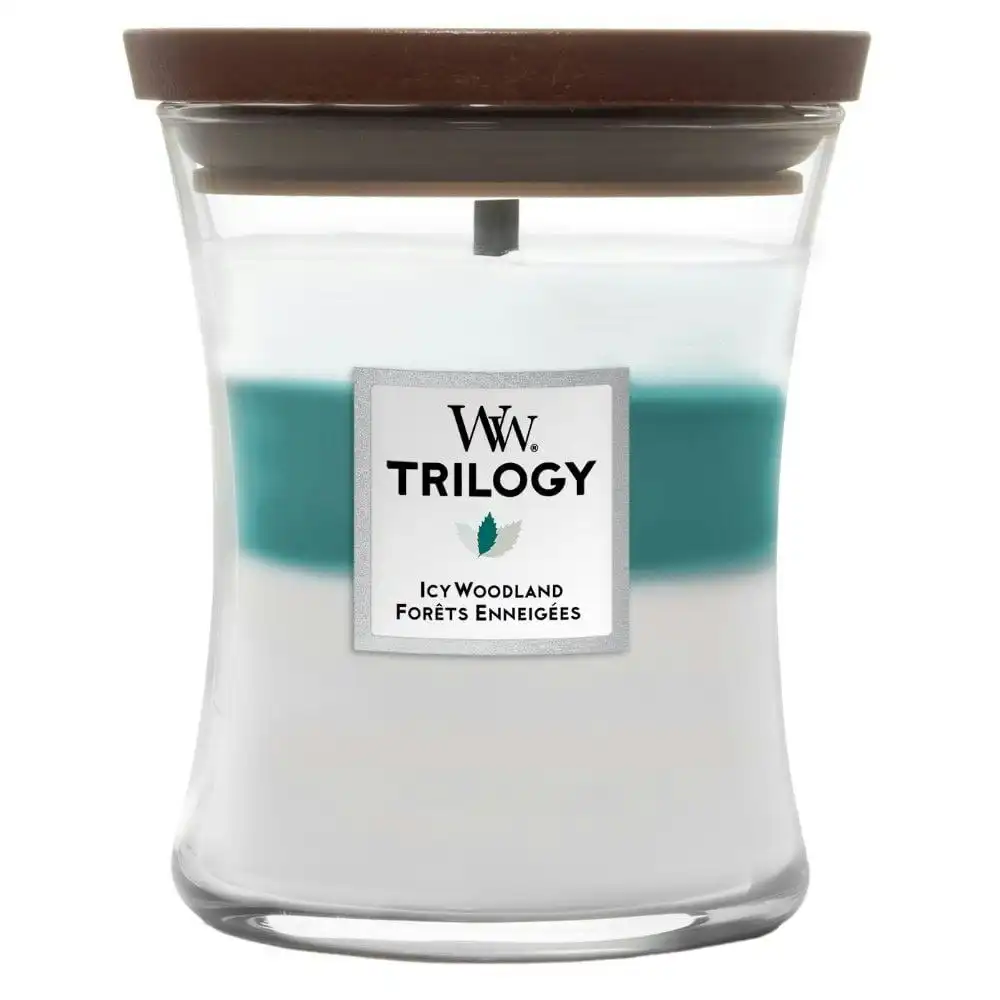 WoodWick Medium Icy Woodland Trilogy Scented Candle