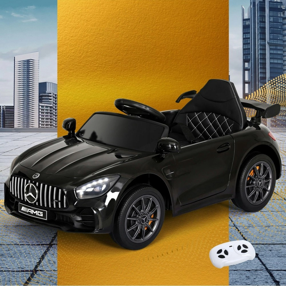 Kids Electric Ride On Car Mercedes-Benz AMG GTR Licensed Toy Cars Remote Black