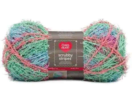 Red Heart Scrubby Stripes Yarn, 85g