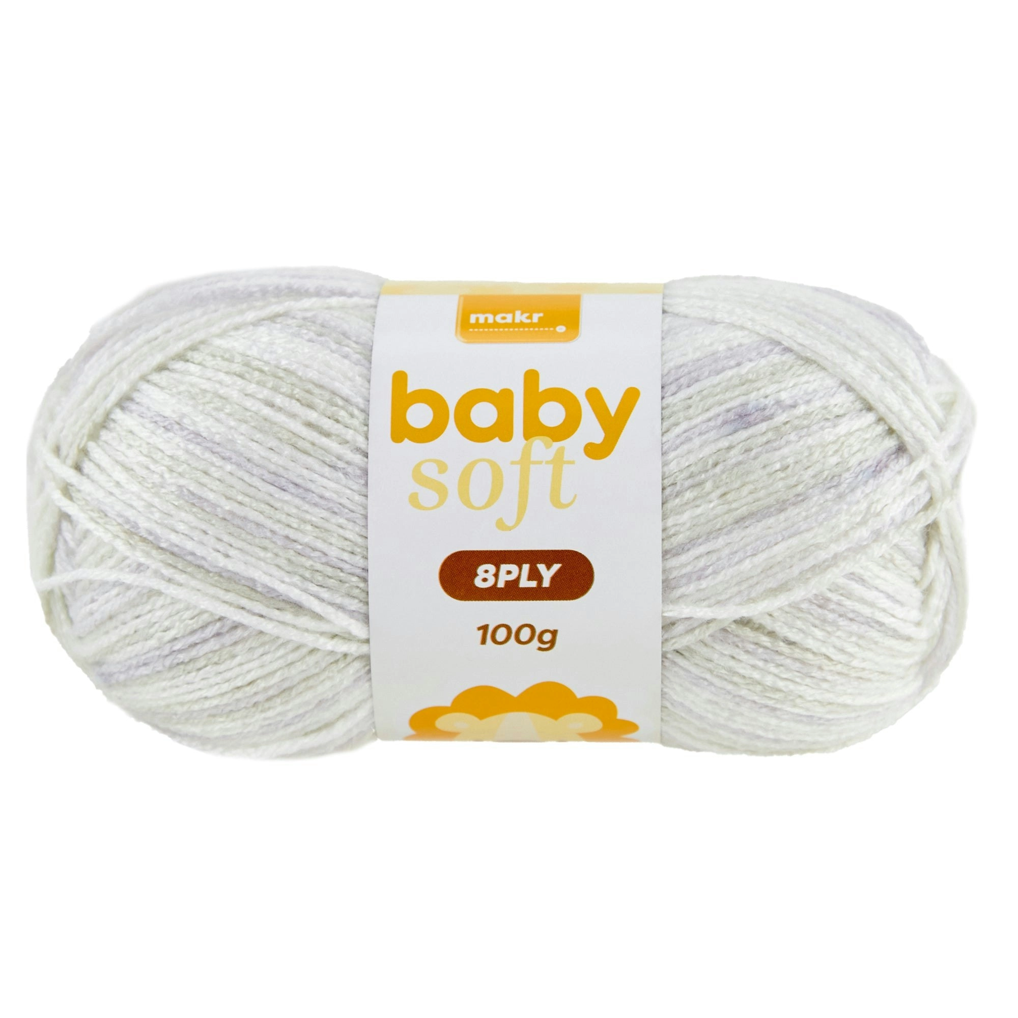 Makr Baby Soft Print Crochet & Knitting Yarn, 100g Acrylic Nylon Yarn