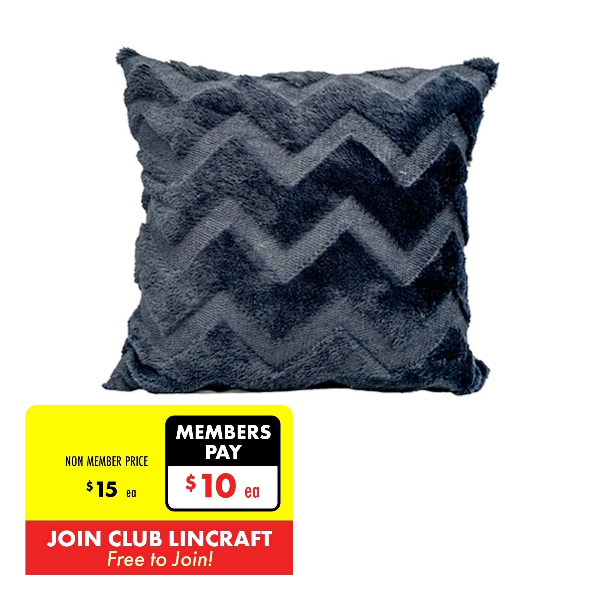 CH Decorative Cushions, Chevron Navy- 43x43cm