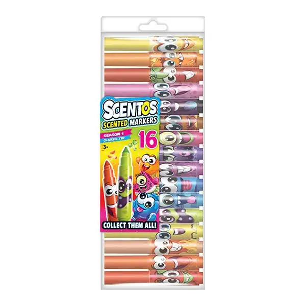 Scentos Scented Mini Markers- 16pk