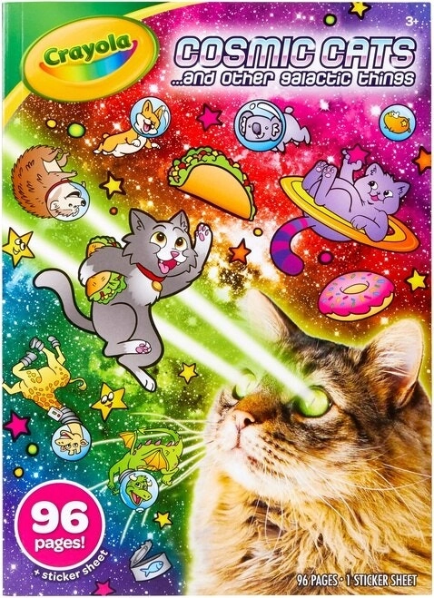 Crayola Cosmic Cats Coloring  Book- 96 Pages