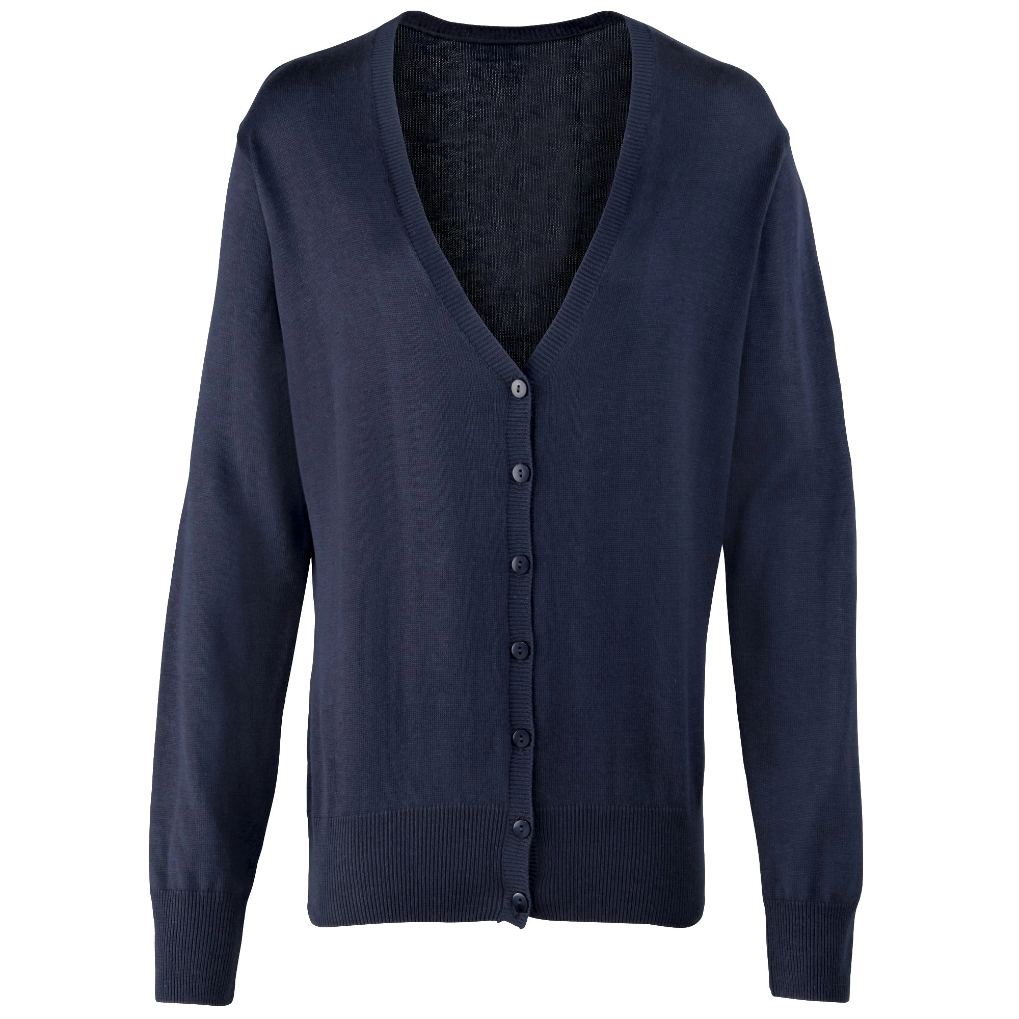 Premier Womens/Ladies Button Through Long Sleeve V-neck Knitted Cardigan