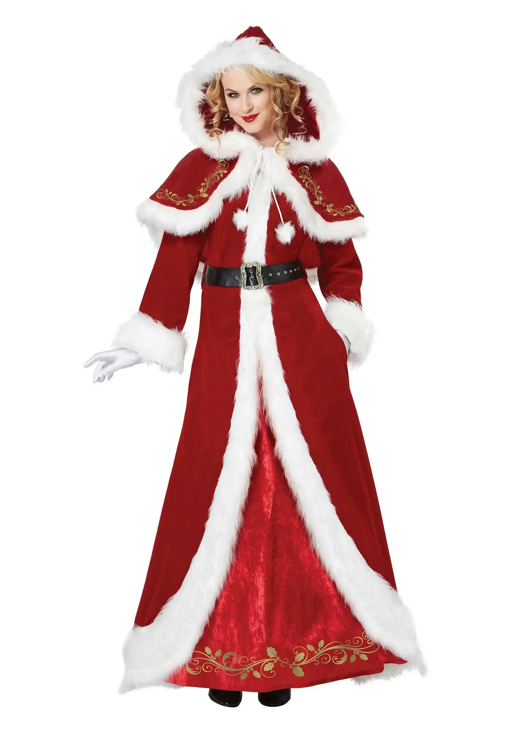 Deluxe Mrs Claus Santa Claus Womens Costume