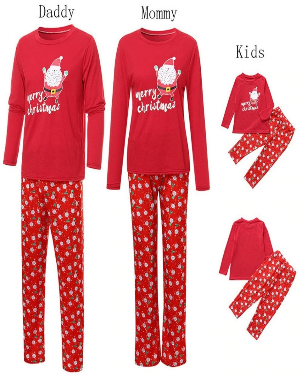 Happy Santa Merry Christmas Family Pyjamas Set