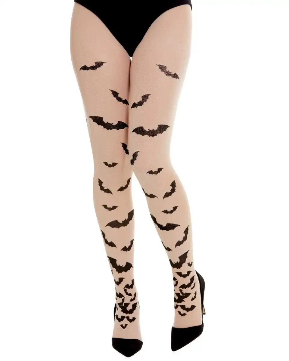 Opaque Tights With Bats