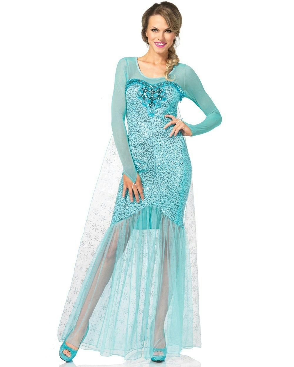 Fantasy Snow Queen Dress Womens Costume