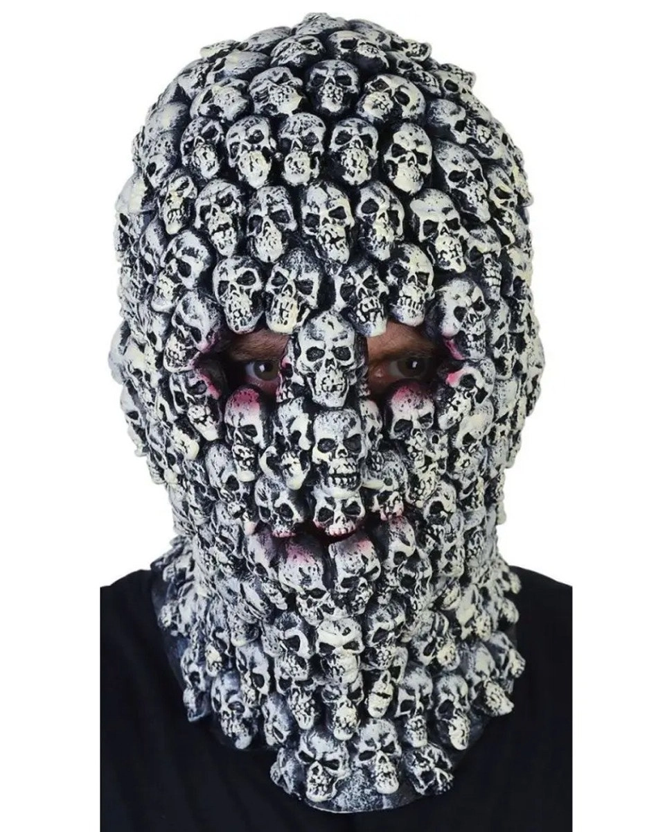 Silver Skulls Halloween Mask