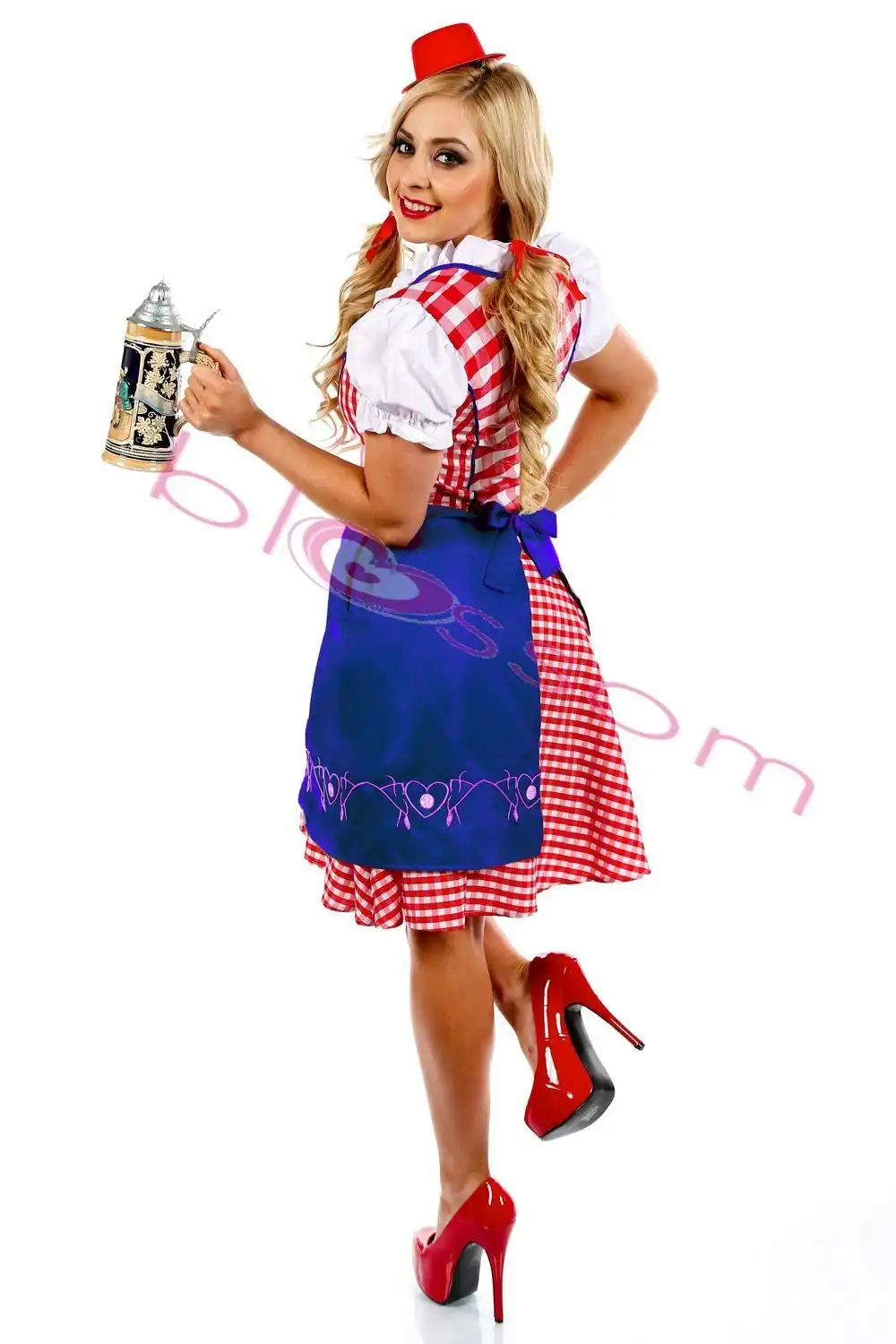 Deluxe Blue Classic Bavarian Womens Oktoberfest Costume