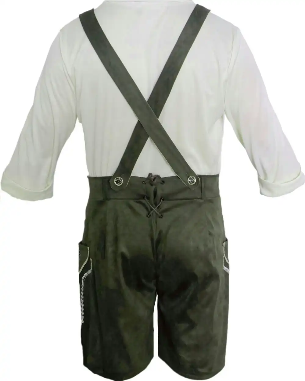 Green Suede Lederhosen Oktoberfest Mens Costume