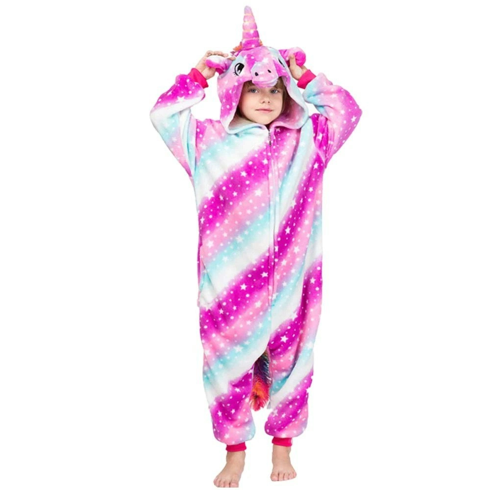 Child Unicorn Rainbow Kigurumi Onesie